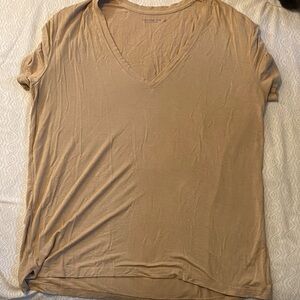 Abercrombie & Fitch Beige V-Neck Tee